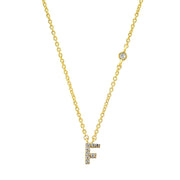 letter pendant necklace, view 9 - MRSLM