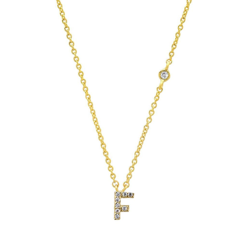 letter pendant necklace, view 9 - MRSLM