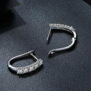 moissanite hoop earrings, view 4 - MRSLM