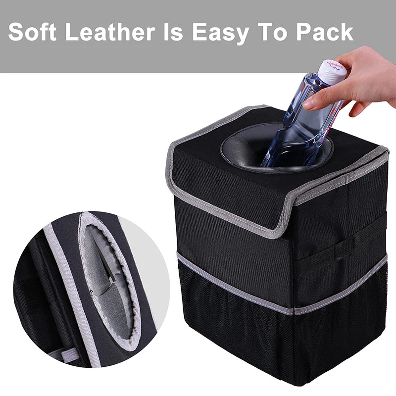Foldable waterproof car trash can, view 3 - MRSLM