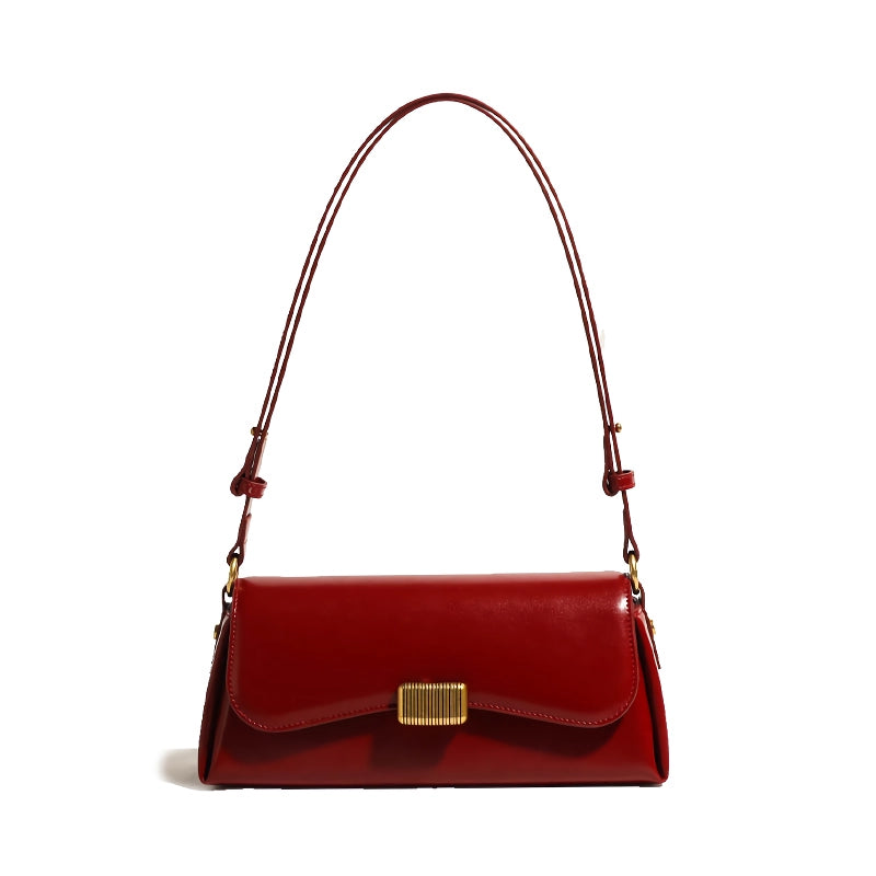 vintage leather shoulder bag, view 2 - MRSLM