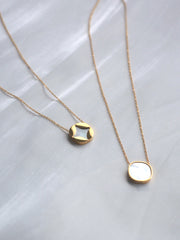 four-leaf clover coin necklace, view 4 - MRSLM