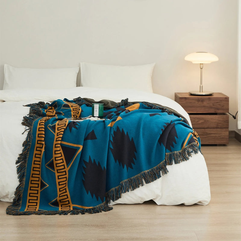 bohemian geometric cotton blanket - MRSLM