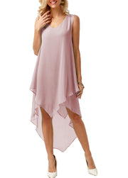 sleeveless chiffon dress, view 4 - MRSLM