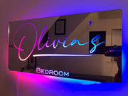 personalized name mirror light, view 5 - MRSLM