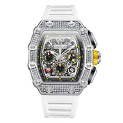 men's full diamond mechanical watch, view 8 - MRSLM