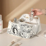 Large capacity waterproof travel makeup organizer, view 7 - MRSLM