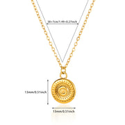 coin pendant necklace, view 4 - MRSLM