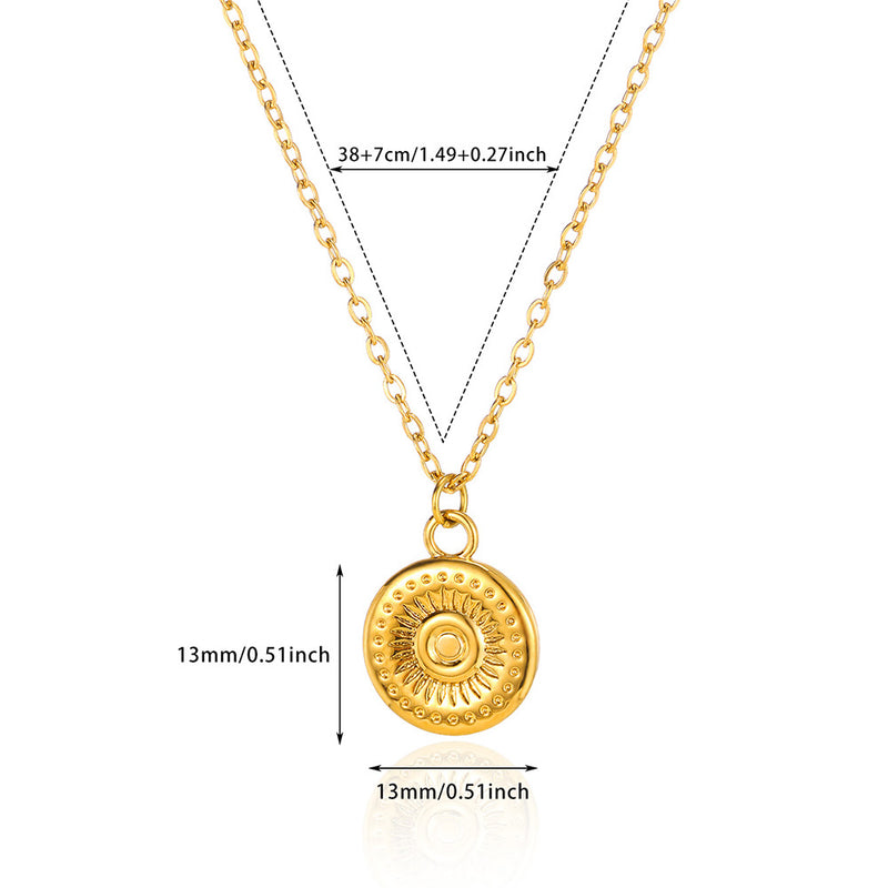 coin pendant necklace, view 4 - MRSLM