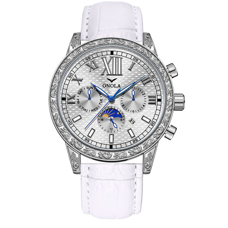 Men's automatic mechanical leather watch, business, view 9 - MRSLM