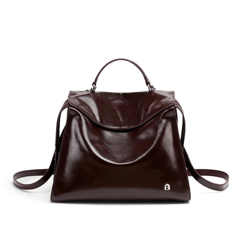 leather travel backpack, view 3 - MRSLM