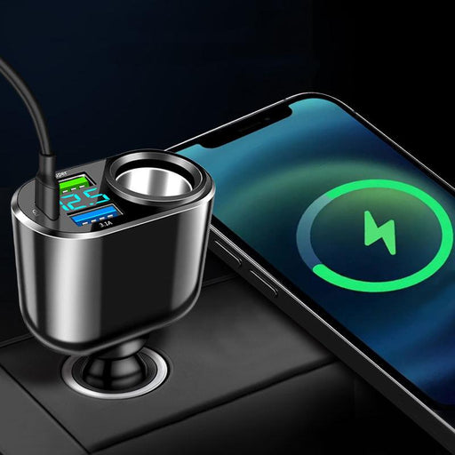 66W QC3.0 dual USB car charger LED display - MRSLM