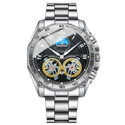 Men's hollow mechanical watch, multi-function, view 7 - MRSLM