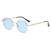 retro polygonal metal sunglasses, view 8 - MRSLM