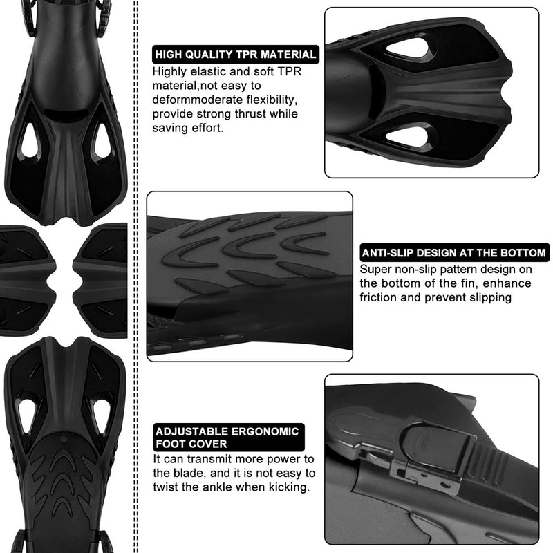 Adjustable travel snorkel fins, view 11 - MRSLM