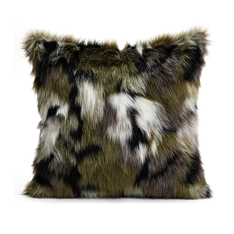 patchwork pu leather cushion cover, view 8 - MRSLM