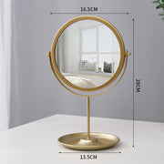 metal vanity mirror with jewelry storage, view 5 - MRSLM