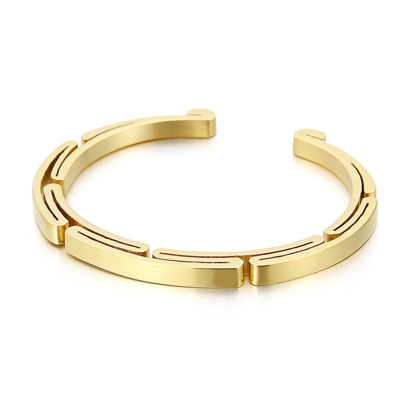 stainless steel couple all-match bracelet, view 5 - MRSLM