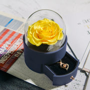 Preserved rose jewelry box with necklace, view 2 - MRSLM