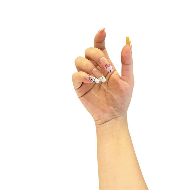 hand-worn flower nails, view 5 - MRSLM