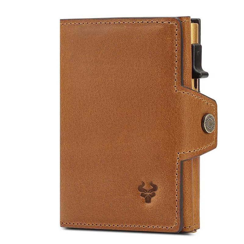 crazy horse cowhide wallet, view 8 - MRSLM