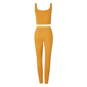 women's vest and cropped pants sports yoga suit, view 14 - MRSLM