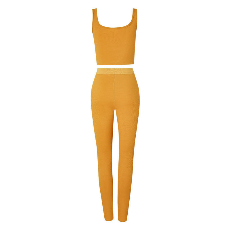 women's vest and cropped pants sports yoga suit, view 14 - MRSLM