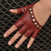 Studded half finger dance gloves, view 8 - MRSLM