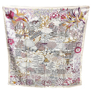 printed square silk scarf for women, view 5 - MRSLM
