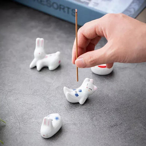 rabbit and kitten incense holder - MRSLM