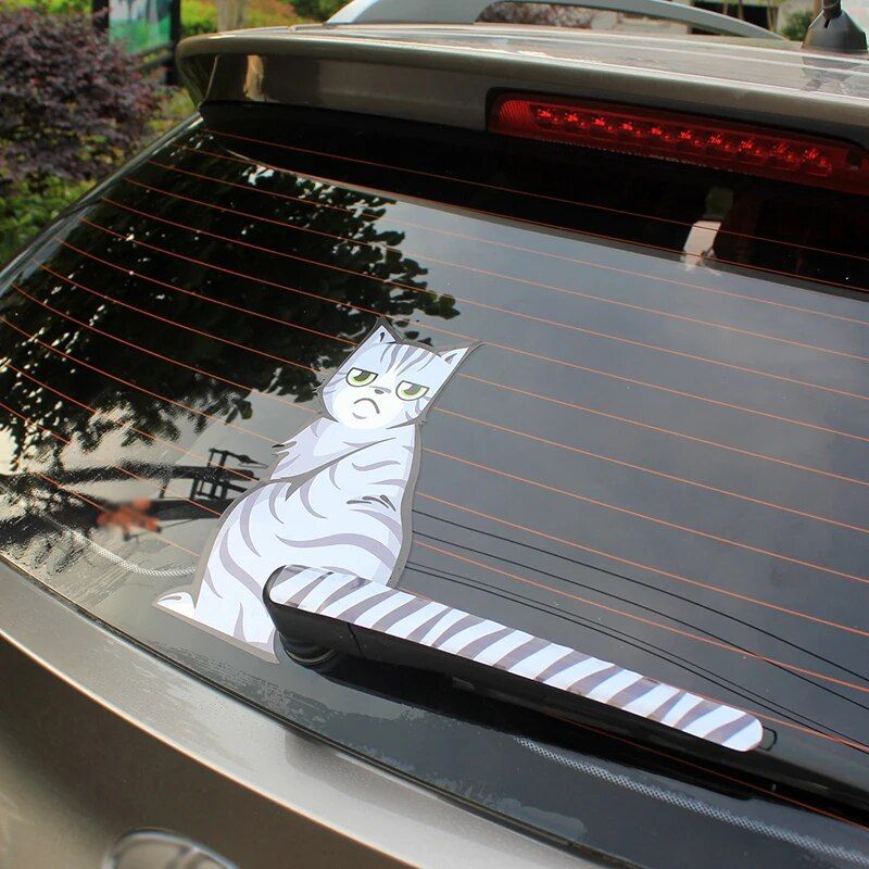 reflective cat car sticker, view 6 - MRSLM