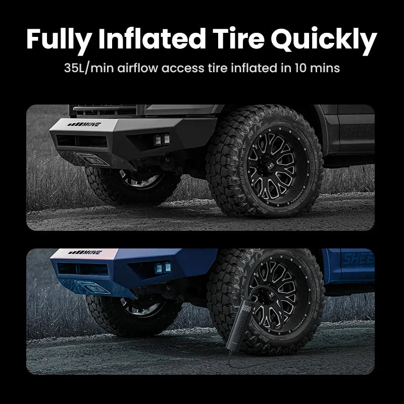 portable car air pump with lcd display, view 7 - MRSLM