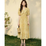 v-neck floral dress, view 6 - MRSLM