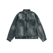 men's embroidered denim jacket, view 6 - MRSLM