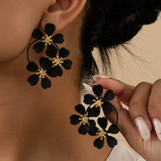 Camellia flower dangle earrings, view 10 - MRSLM