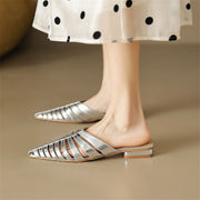 sheepskin pointed toe slippers, view 29 - MRSLM