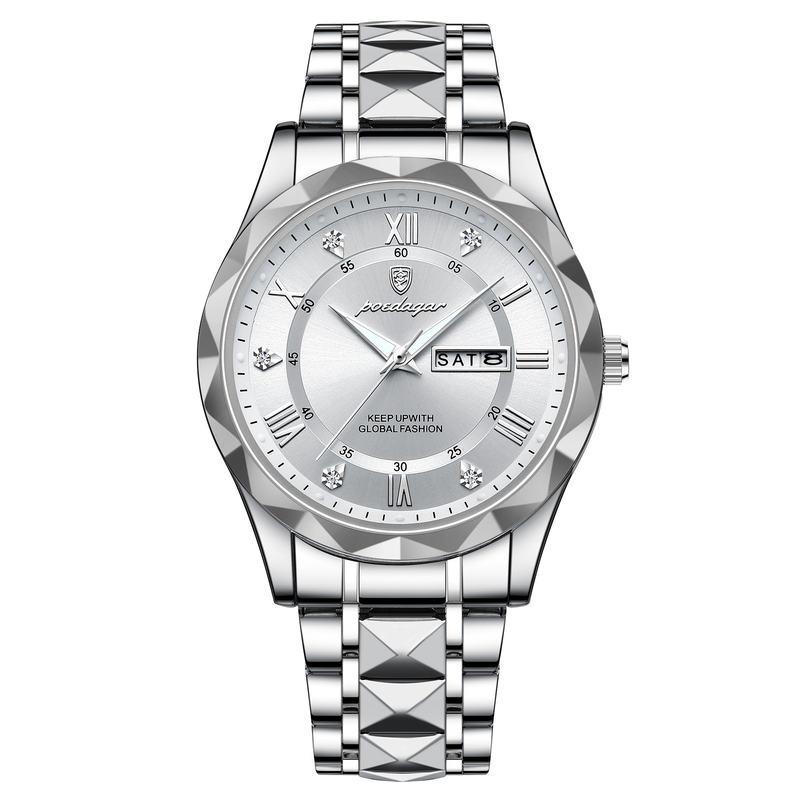 stainless steel quartz men's watch, view 10 - MRSLM