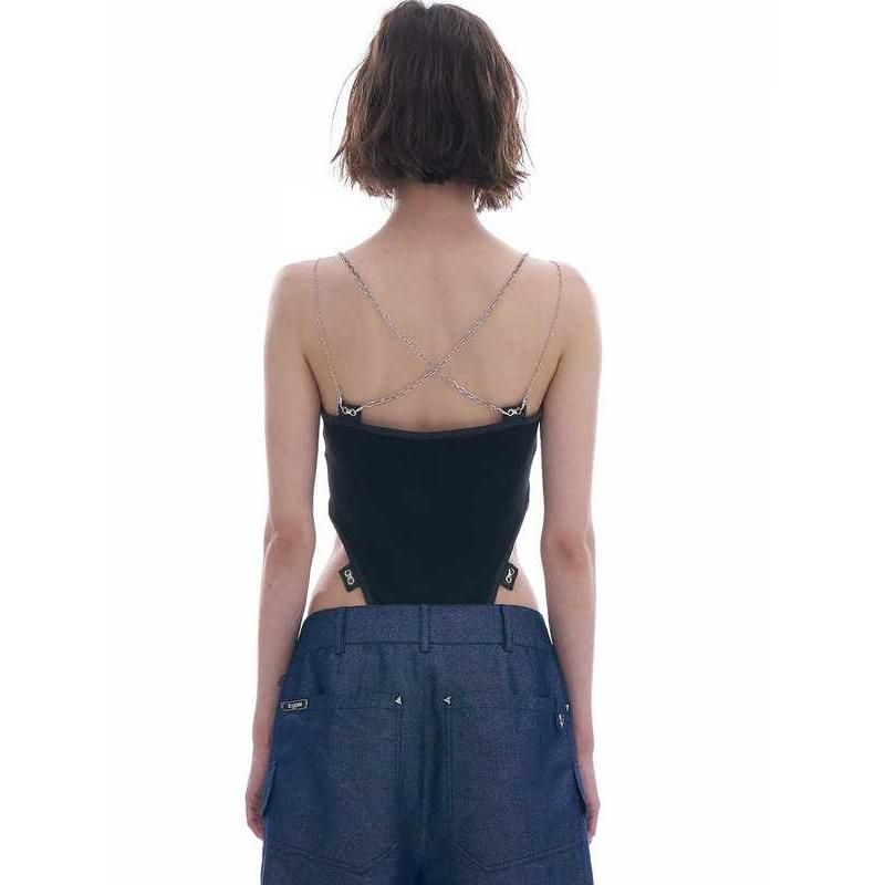 high cut backless bodysuit, view 5 - MRSLM