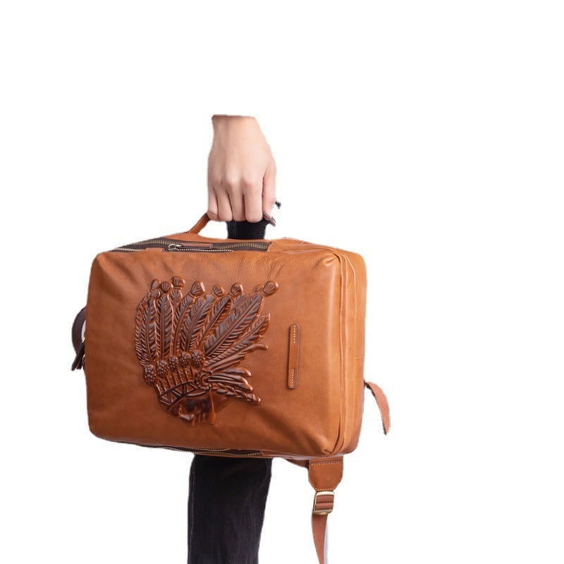 Cowhide leather backpack, view 6 - MRSLM