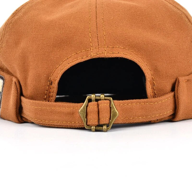 Vintage Brimless Docker Cap: Retro Cotton Skullcap for Hip Hop Fashion