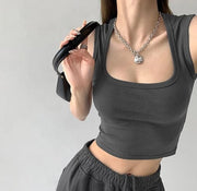 ribbed crop top, view 10 - MRSLM