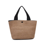 straw woven handbag, view 3 - MRSLM
