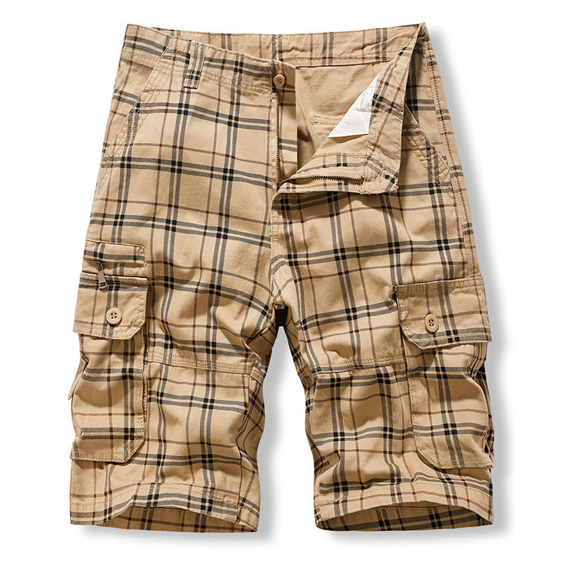 plaid workwear shorts, view 6 - MRSLM