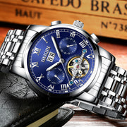 men's luminous hollow automatic mechanical watch, view 4 - MRSLM