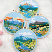 DIY landscape embroidery kit, view 8 - MRSLM