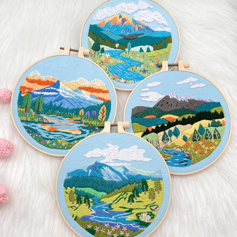 DIY landscape embroidery kit, view 8 - MRSLM