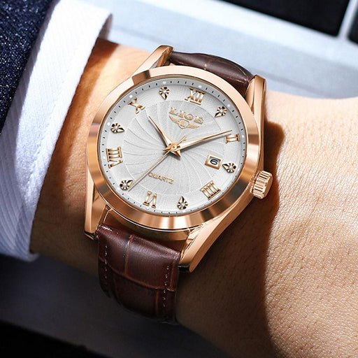 men's leather chronograph sport watch - MRSLM