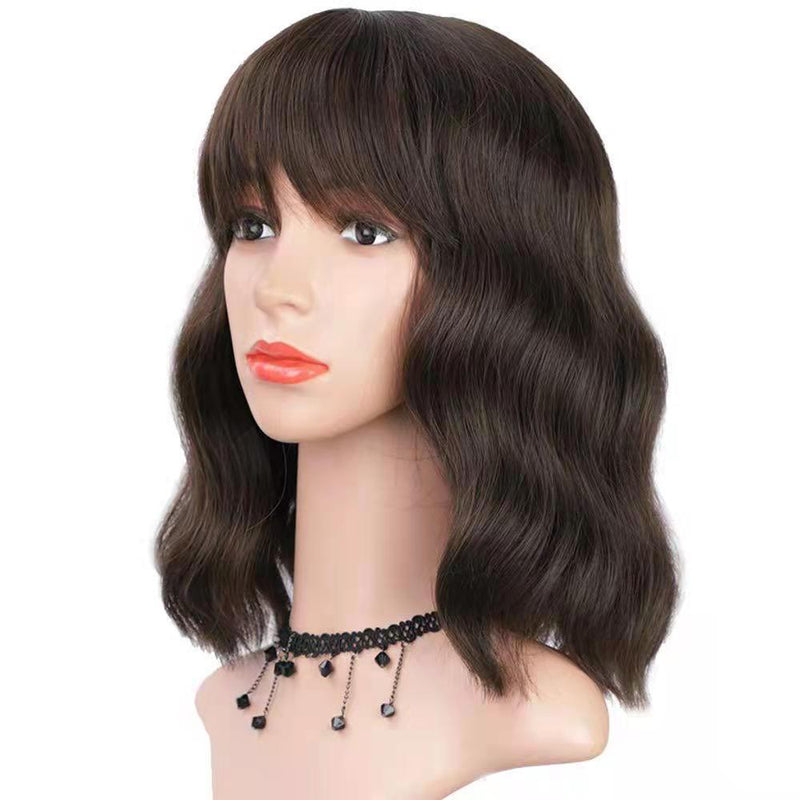 full-head curly wig with air bangs, view 7 - MRSLM