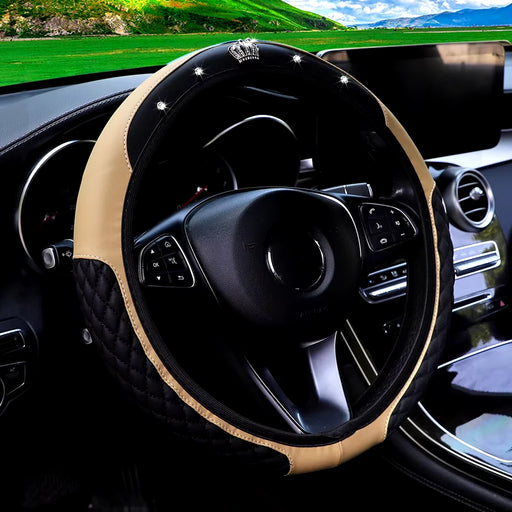 luxury diamond crown steering wheel cover - MRSLM