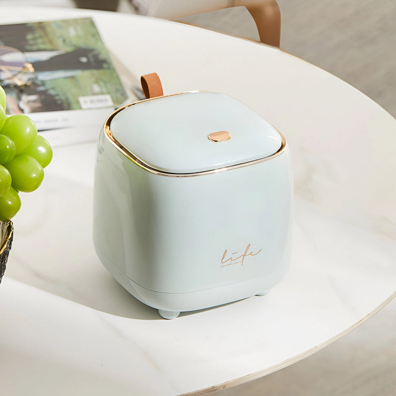 compact pressing desktop trash can, view 4 - MRSLM